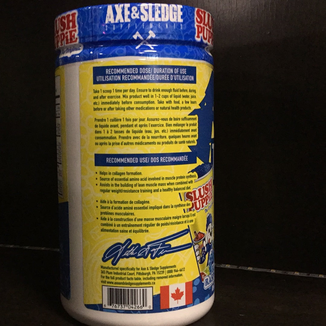 Axe & Sledge The Grind- Slush Puppie blue raspberry- 30 servings