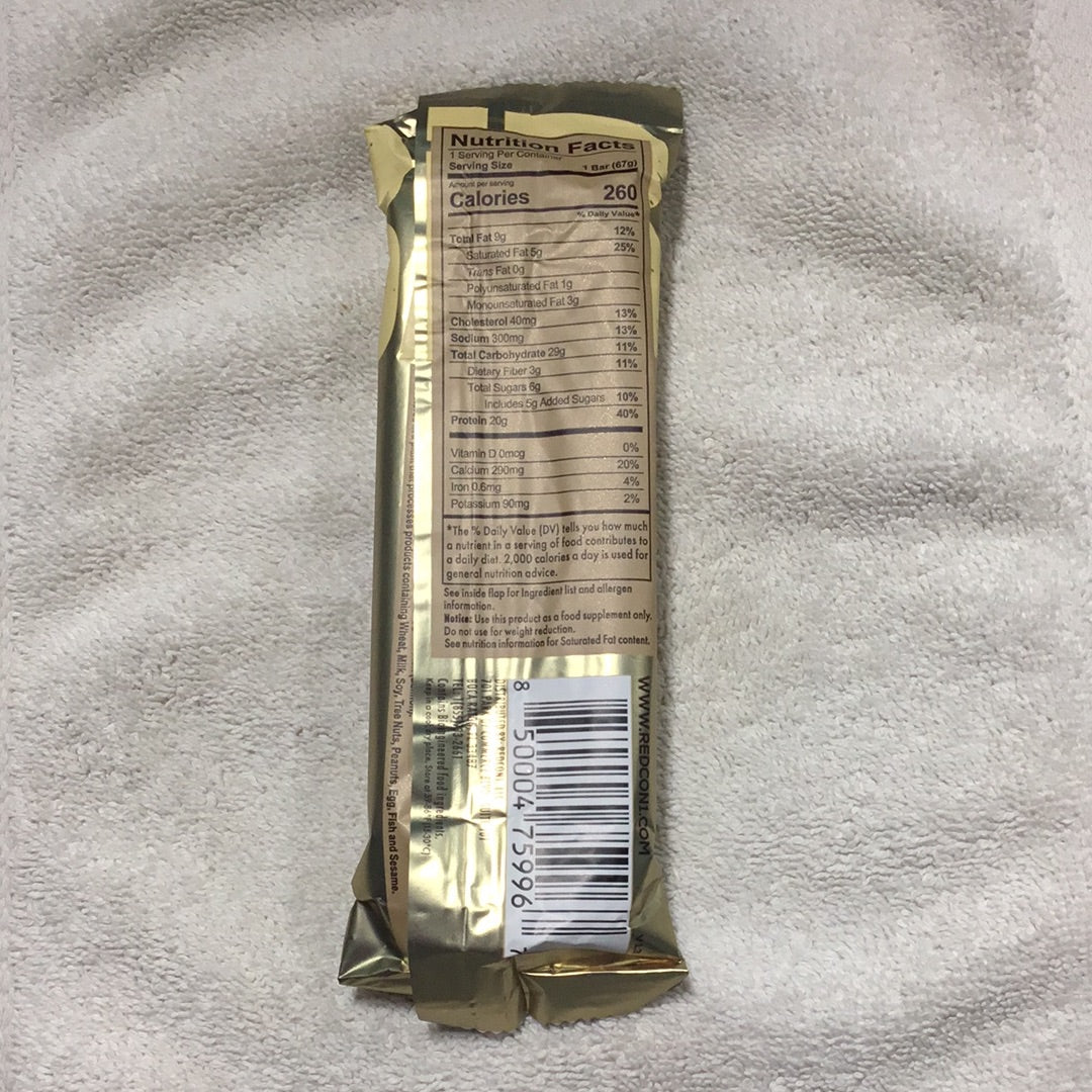 Redcon1 MRE Protein Bar- Chocolate Chip Cookie Dough- 20g Protein