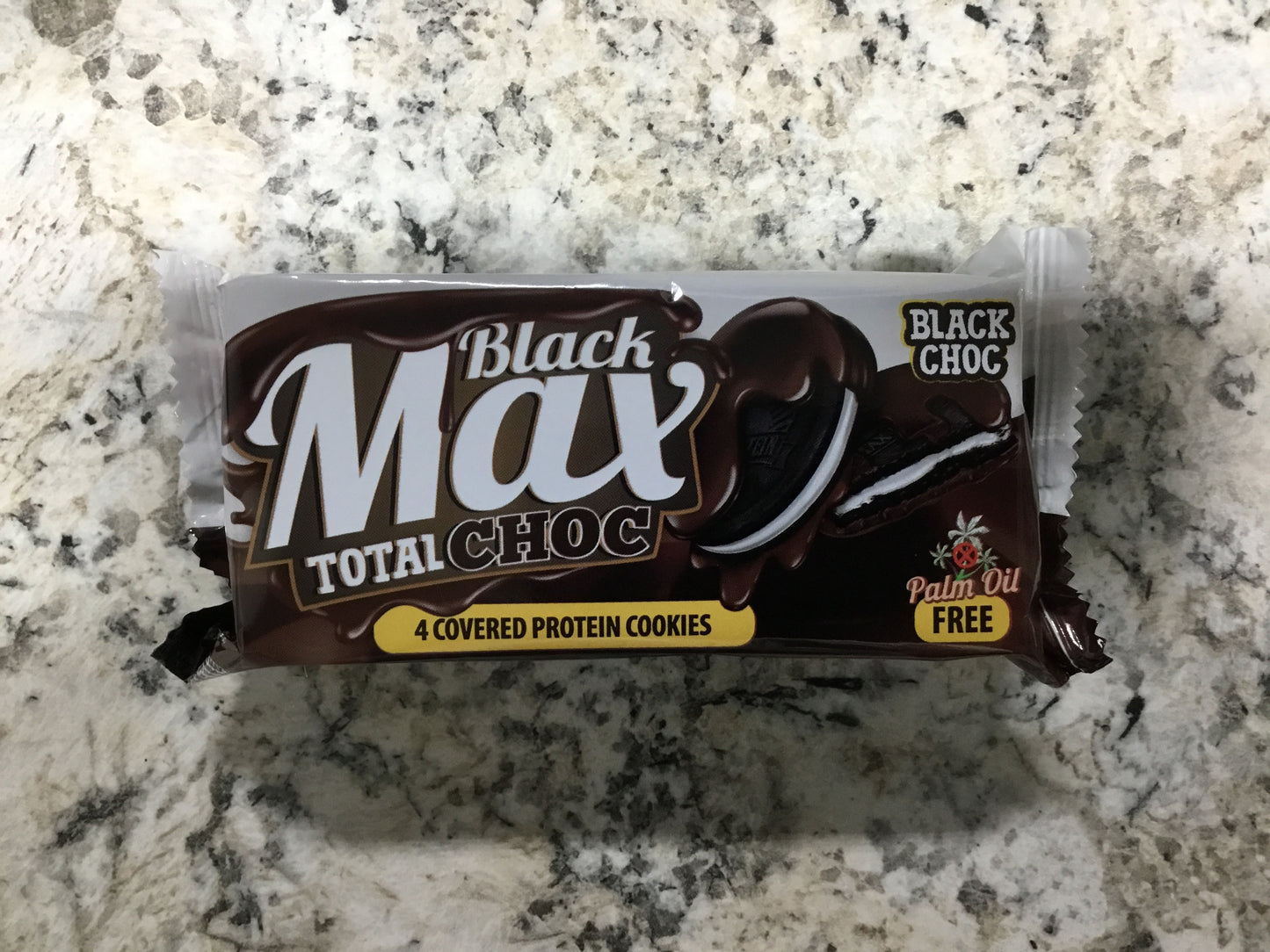 Black Max Total Choc- 4 Covered Protein Cookies- Black Choc- 23g Protein
