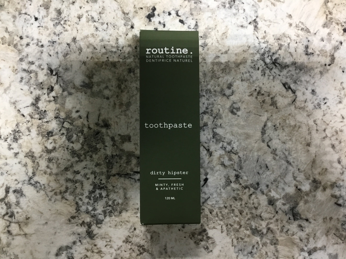 Routine toothpaste dirty hipster