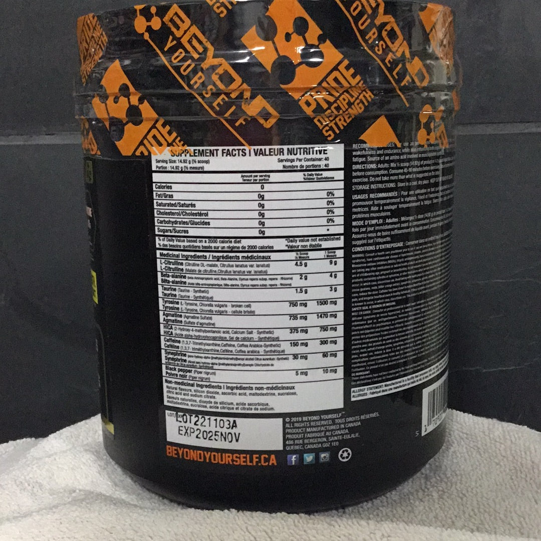 Beyond Yourself Super Set Pre-workout- Tangy Peach Ringz- 40 Servings
