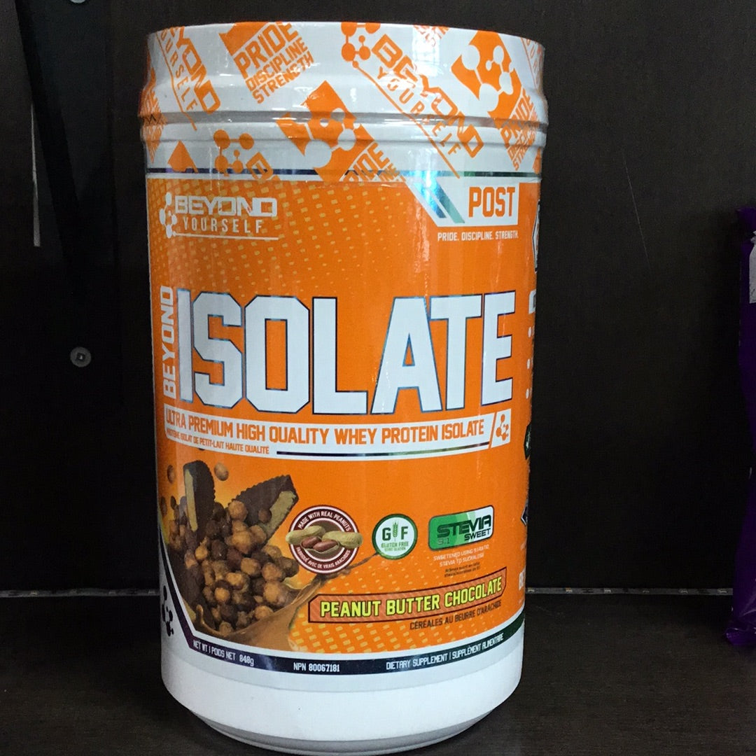Beyond Yourself ISOlate protein- Peanut Butter chocolate-26g protein- 28 scoops