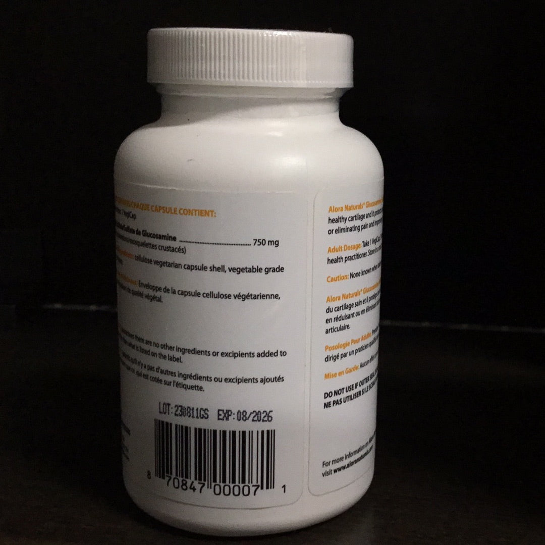 Alora Naturals Glucosamine sulphate 750mg- 90 capsules