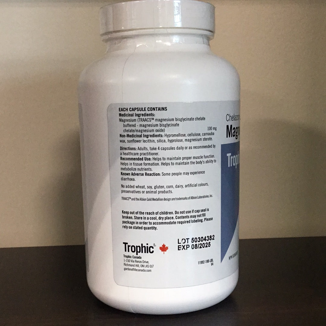 Chelazome Magnesium- Trophic- 180 Vegetarian Capsules