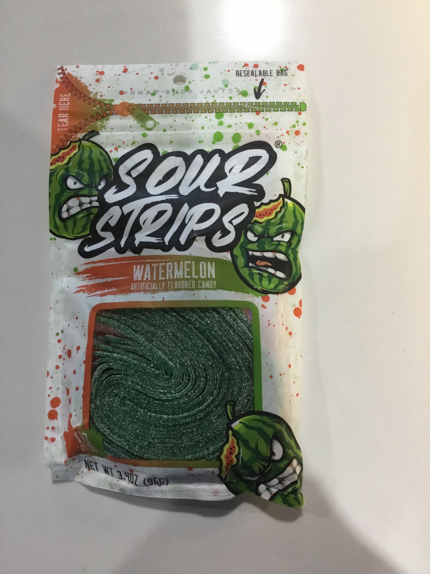 Watermelon sour strips