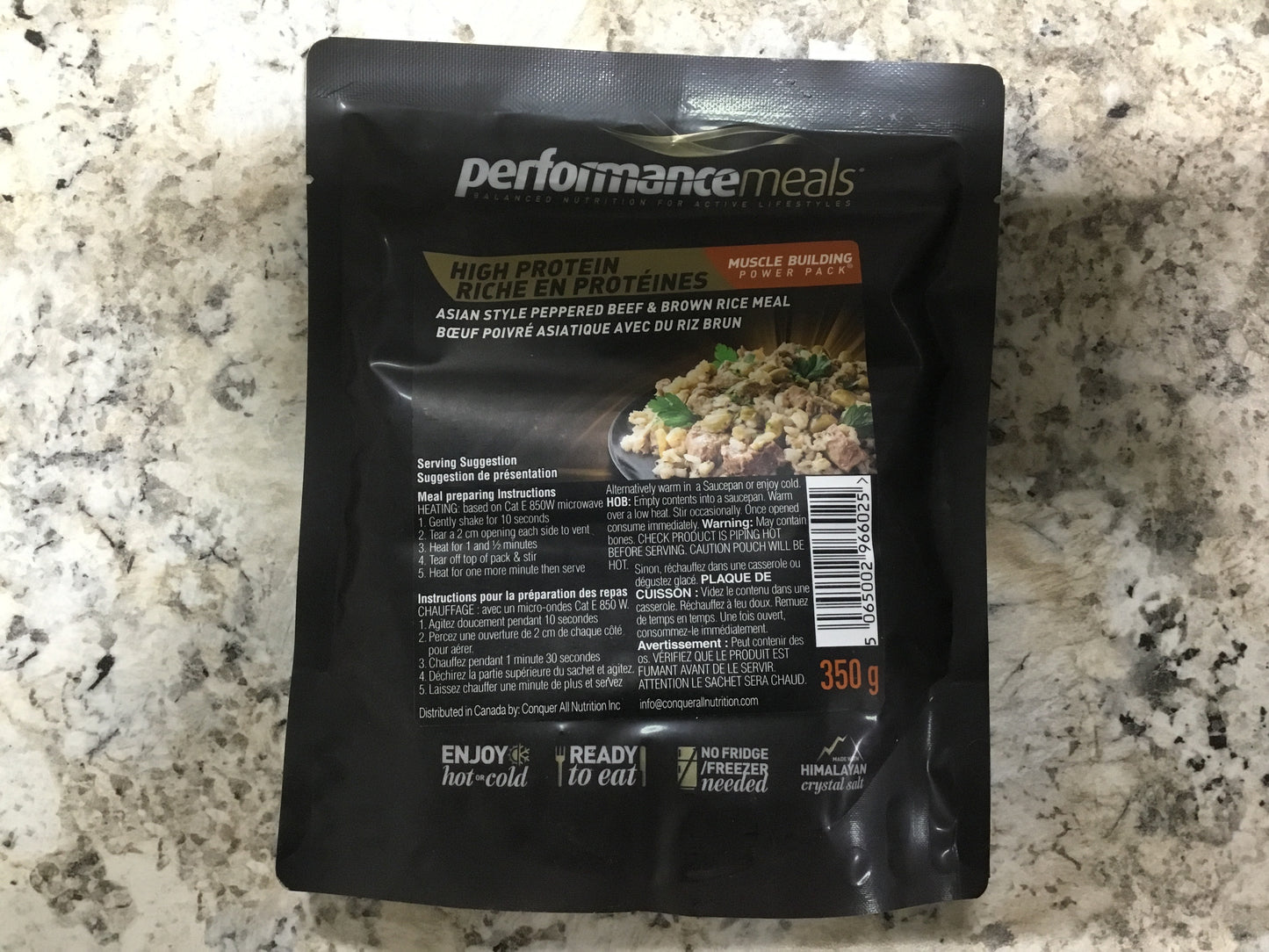 Performance meals Asian style peppered beef