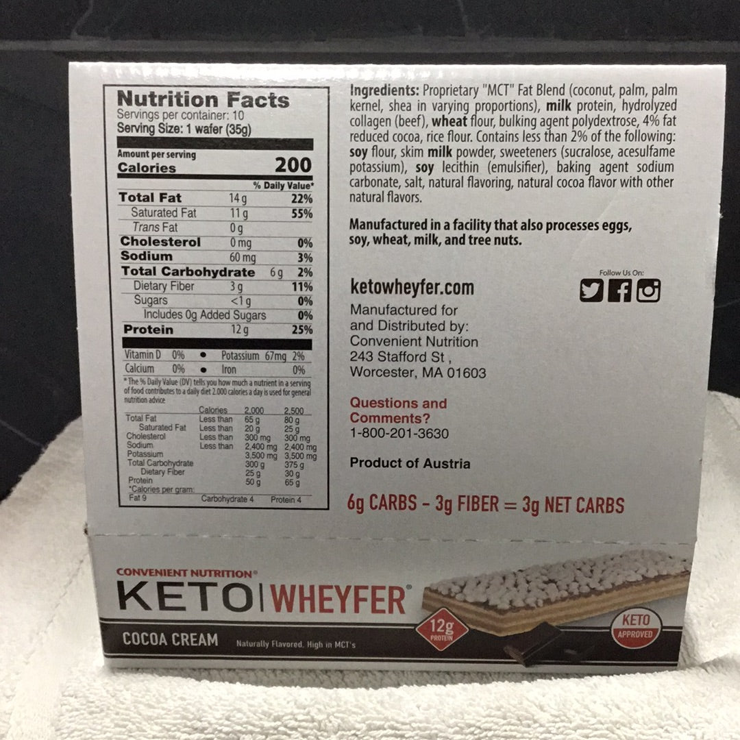 Keto Wheyfer- Cocoa Cream- 12g Protein