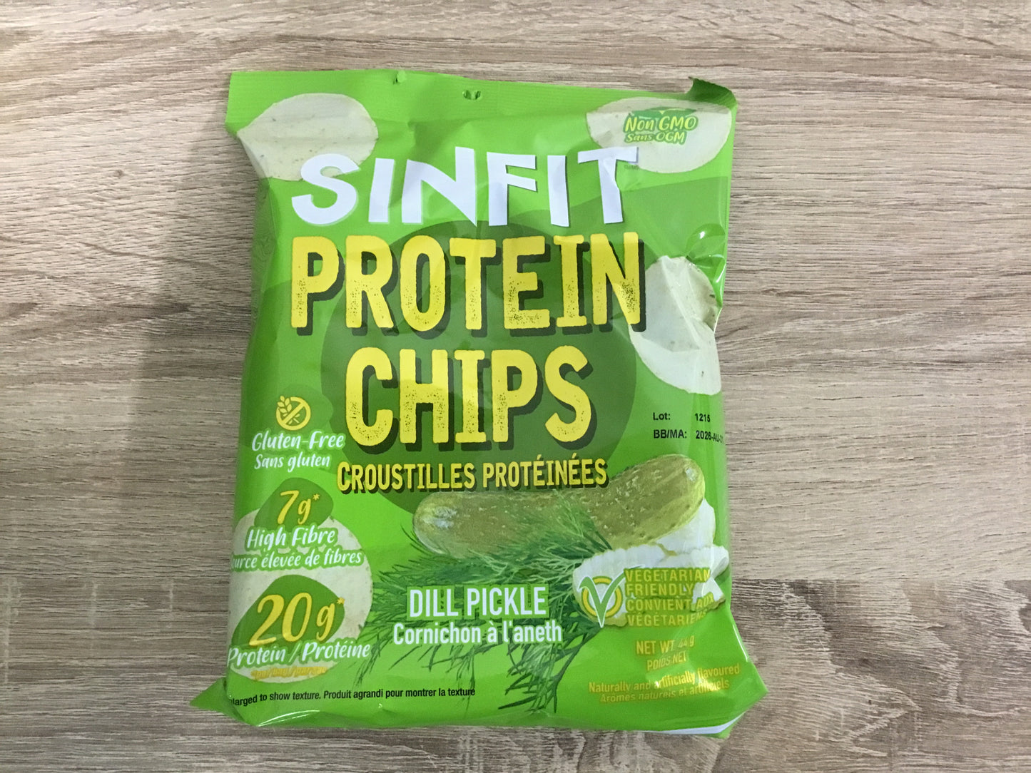Sinfit protein chips dill pickle 20g protein