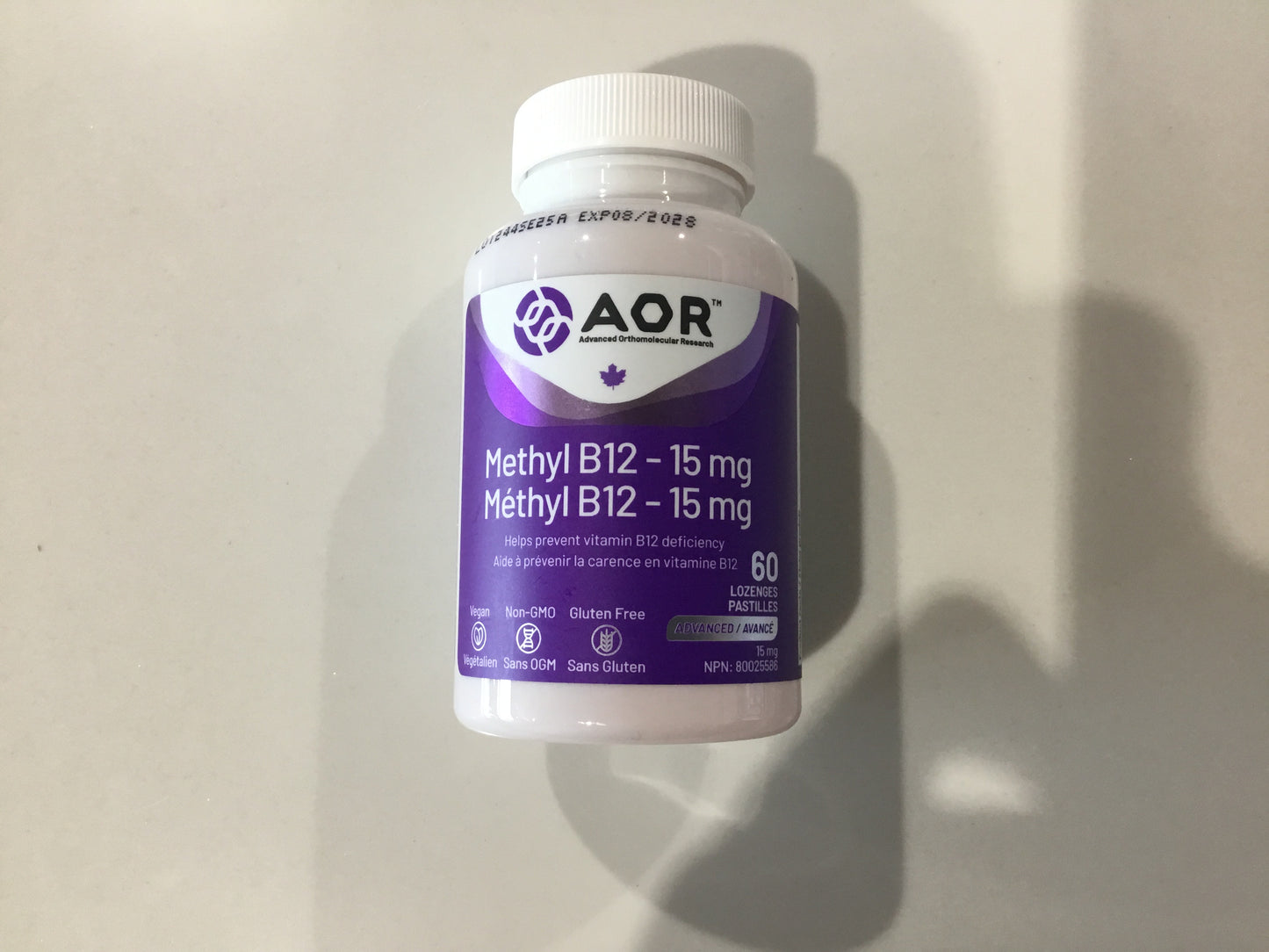 AOR- methyl B12- 15 mg 60 caps