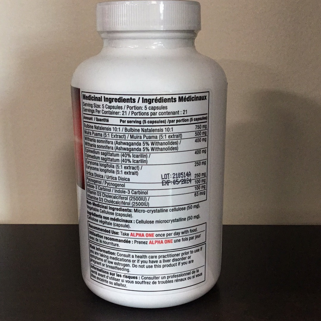Proline Alpha One- Maximum Strength Test-Booster- 105 Capsules- 21 Servings