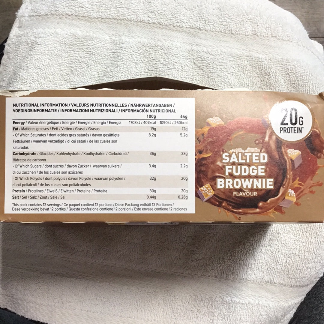 PhD Smart Bar- High Protein Low Sugar- Salted Fudge Brownie- 20g Protein