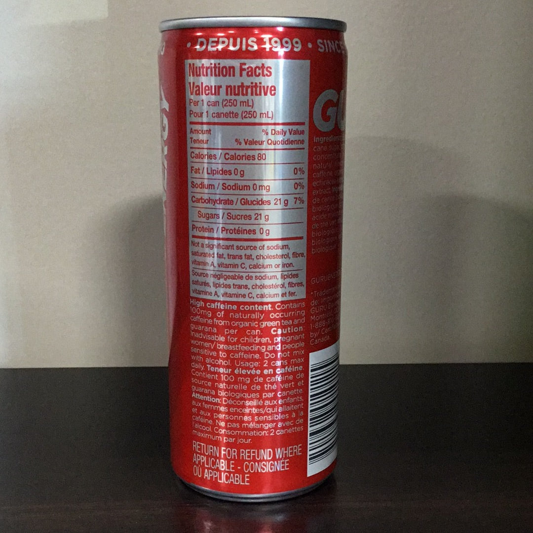 Guru Organic Energy Drink- Bio Organic- 250 ml