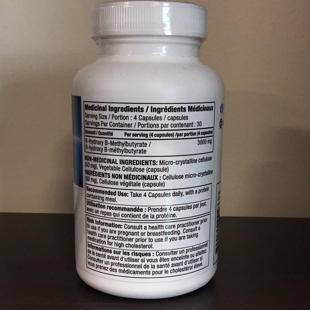 Proline HMB- Beta-hydroxy-beta-methylbutyrate- 120 Capsules- 30 Servings