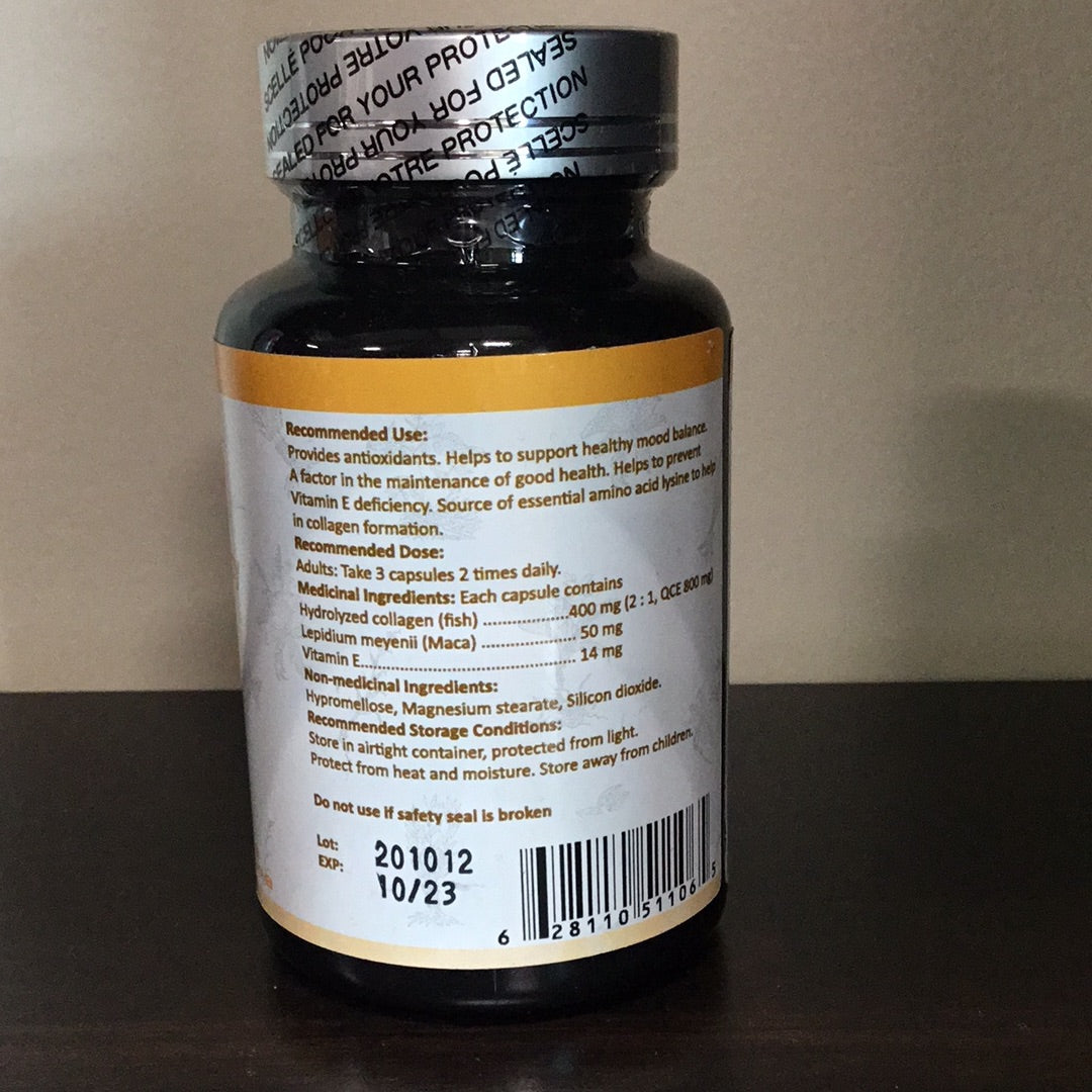 Natrihealth Women’s Vitality- Collagen Peptide, Maca Vitamin E-60 Veggie Capsules