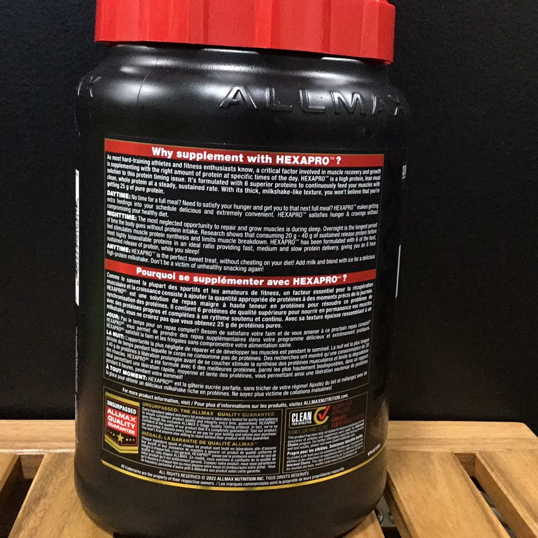 Hexapro protein-2lbs - chocolate peanut butter