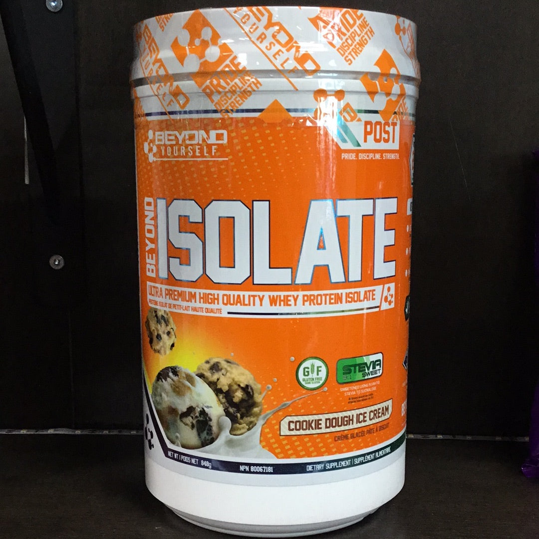 Beyond Yourself ISOlate protein- cookie dough ice cream- 26g protein- 28 Scoops