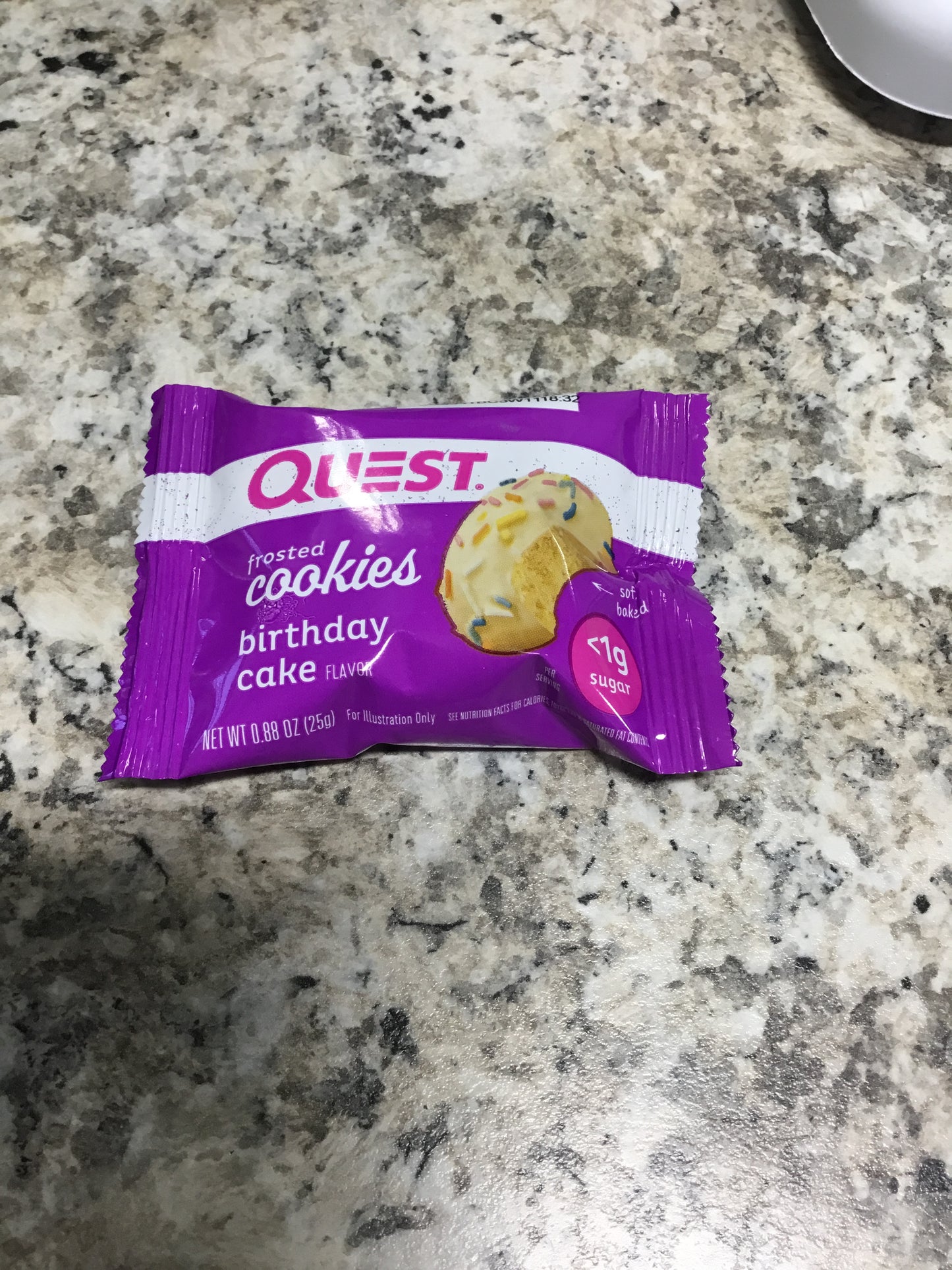Quest frosted cookie- birthday cake