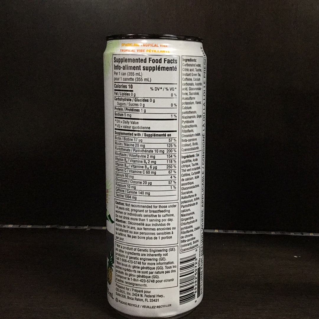 Celsius energy- tropical vibe- 140mg caffeine