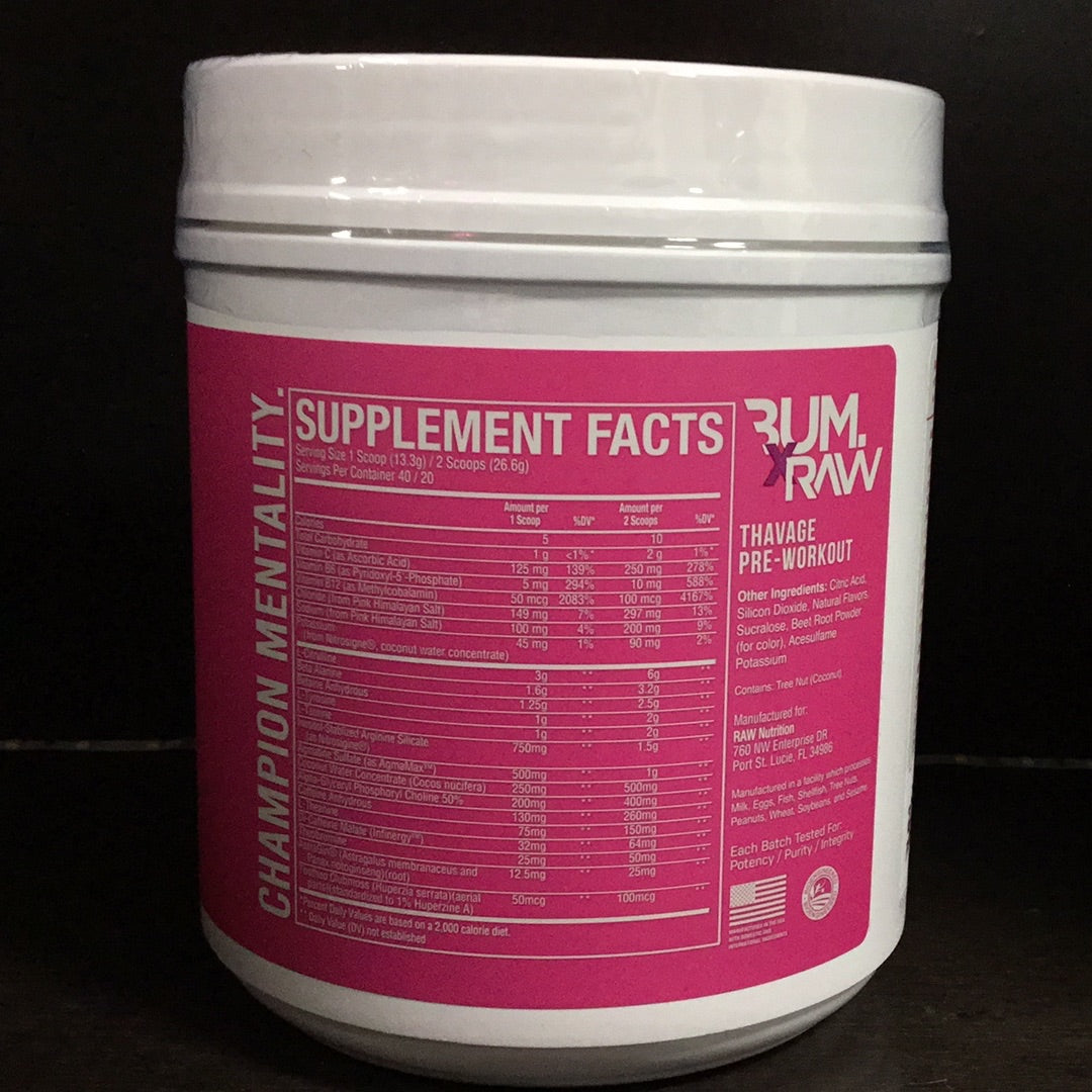 Bum Energy - Pre Workout Dragon Fruit