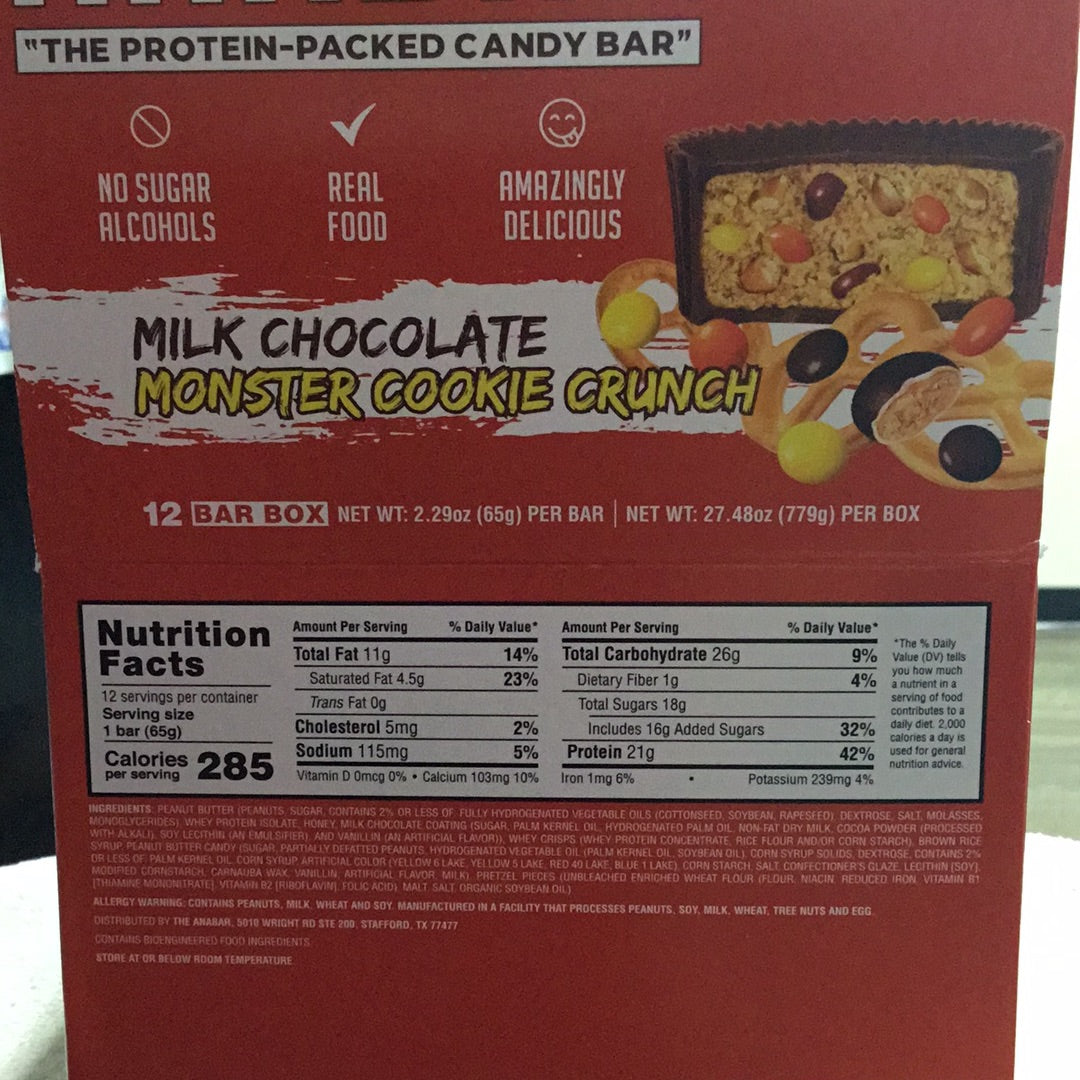 Anabar- Milk Chocolate Monster Cookie Crunch- 21g Protein