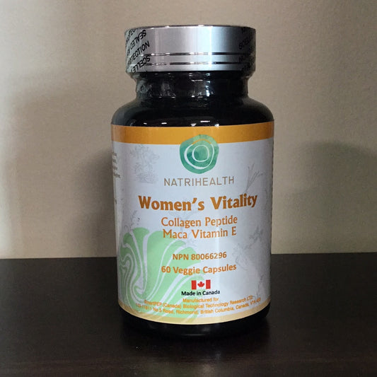Natrihealth Women’s Vitality- Collagen Peptide, Maca Vitamin E-60 Veggie Capsules