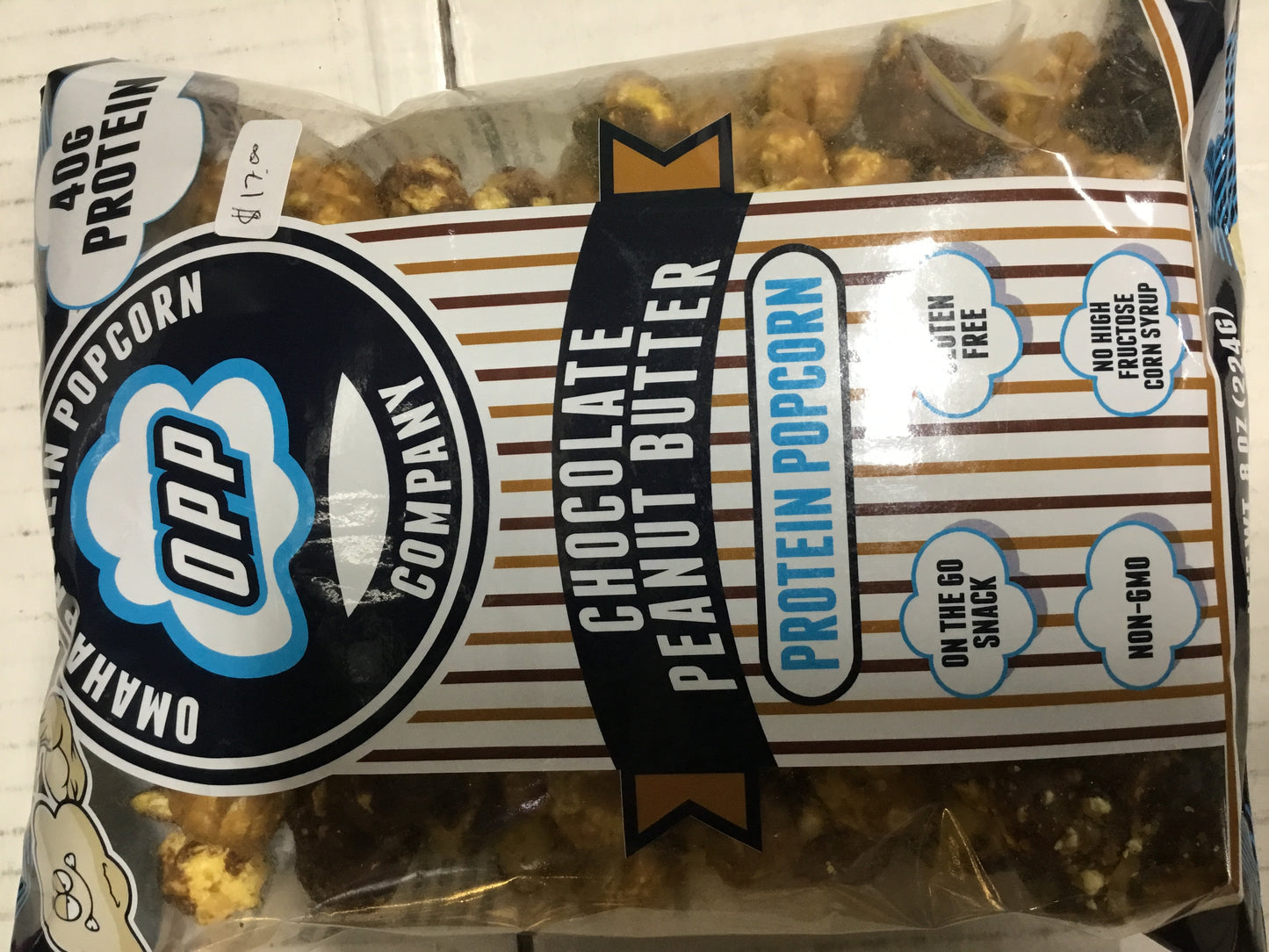 Omaha Protein Popcorn- Chocolate Peanut Butter- 40g protein