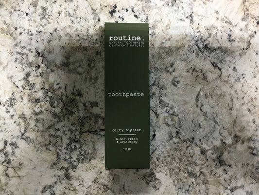 Routine toothpaste dirty hipster