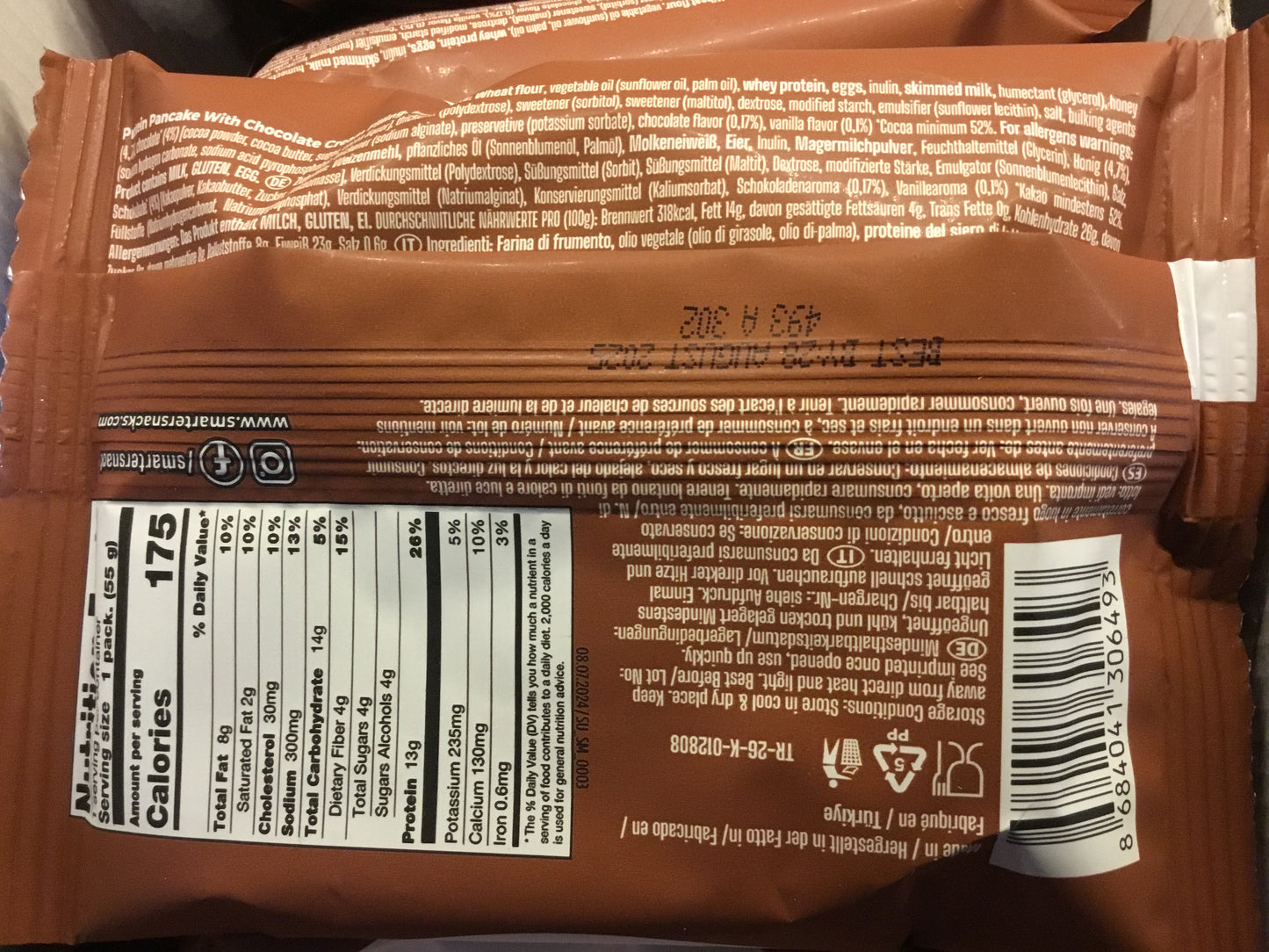Smarter Snacks- protein pancake- 13g protein