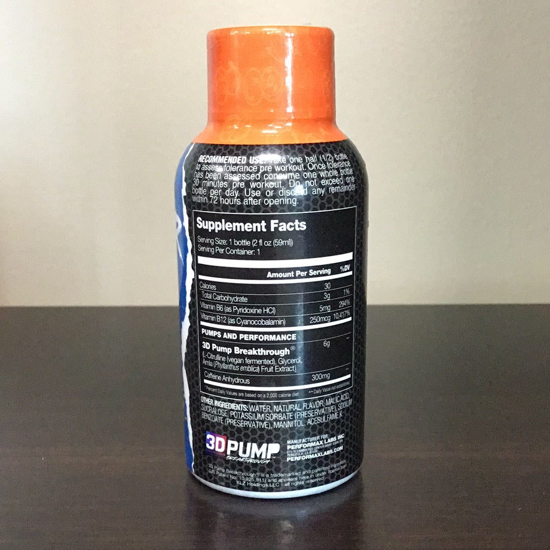 Hyper 3D Pre-workout Shot- Peach Mango- 59 ml