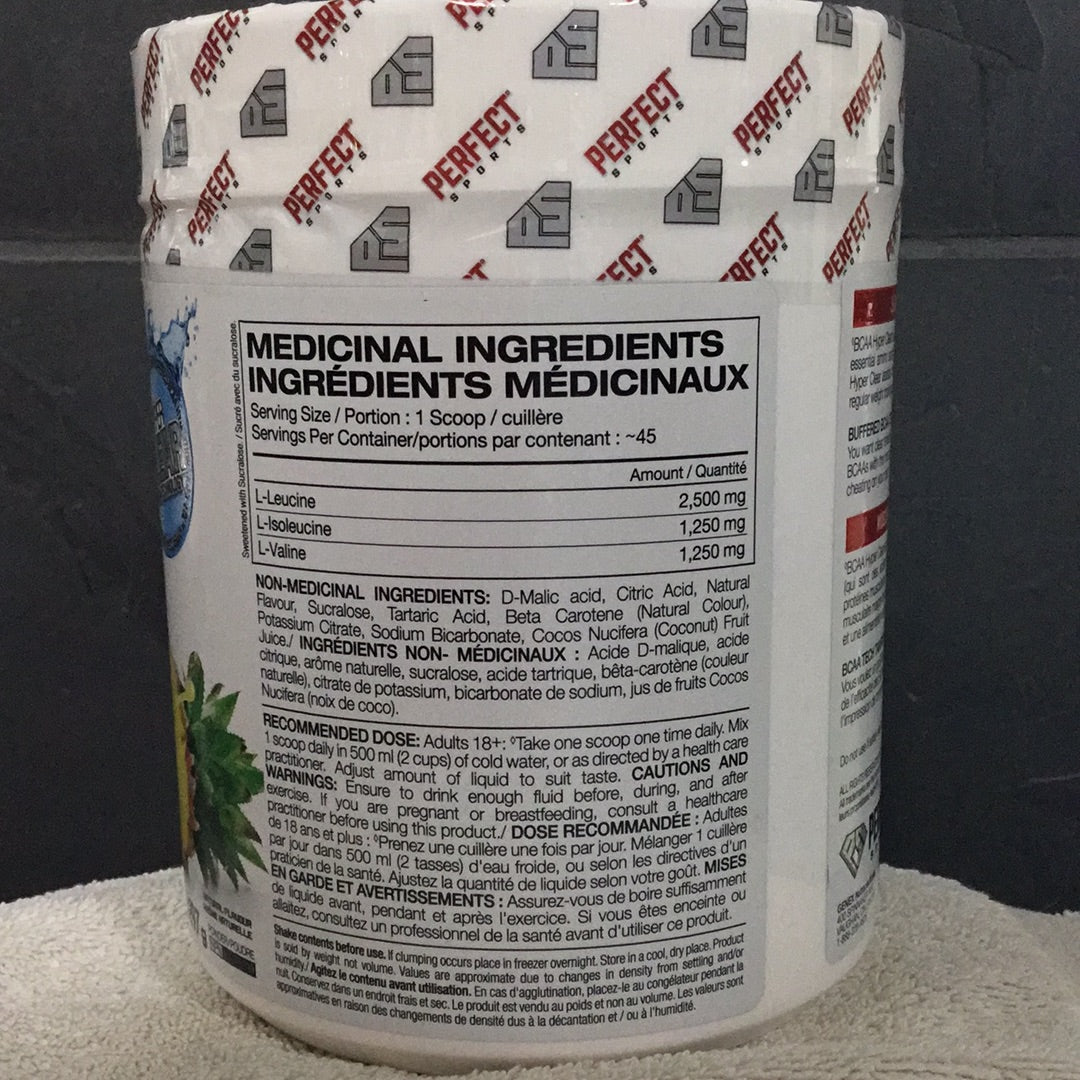 Perfect Sports BCAA Hyper Clear- Intense Hawaiian Pineapple Candy- 45 Servings