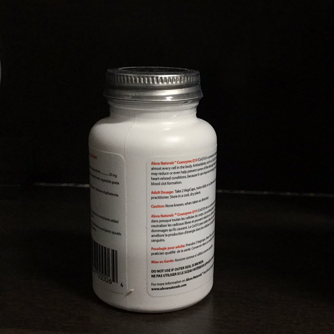 Alora Naturals Coenzyme Q10-30mg 120 capsules