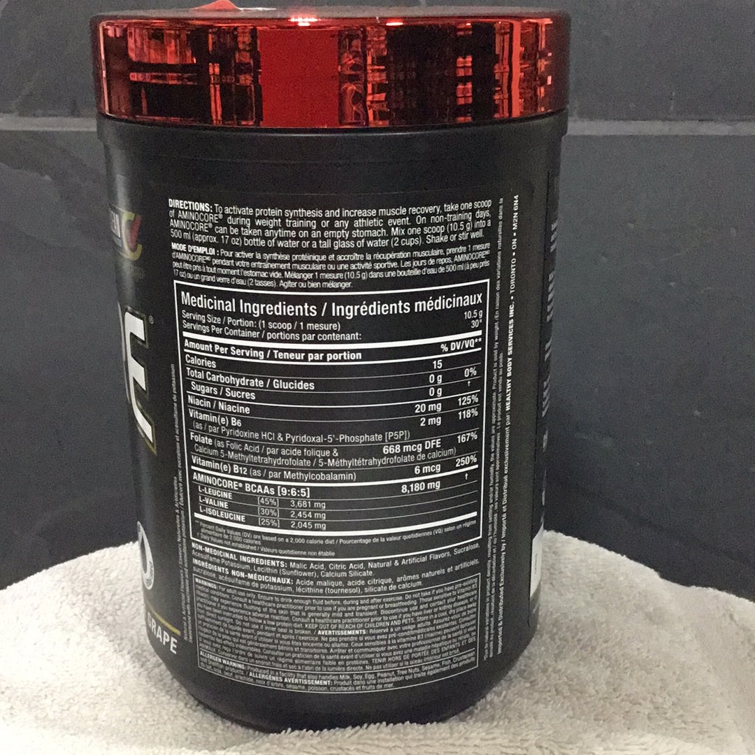 Allmax Aminocore BCAA- White Grape- 30 Servings