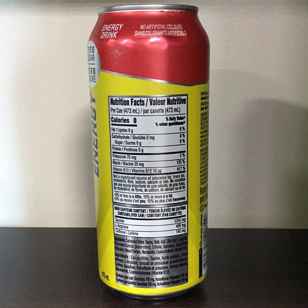 C4 Energy Drink- Zero Sugar- Strawberry Watermelon Ice- 473 ml