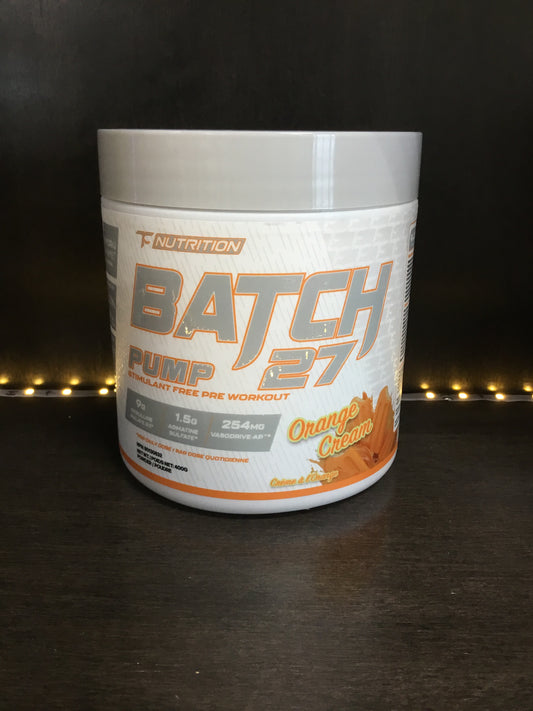 Batch 27 pump pre workout- orange cream