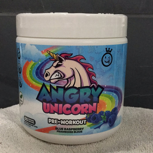 Yummy Sports Angry Unicorn Pre-workout- Blue Raspberry - 60 Servings