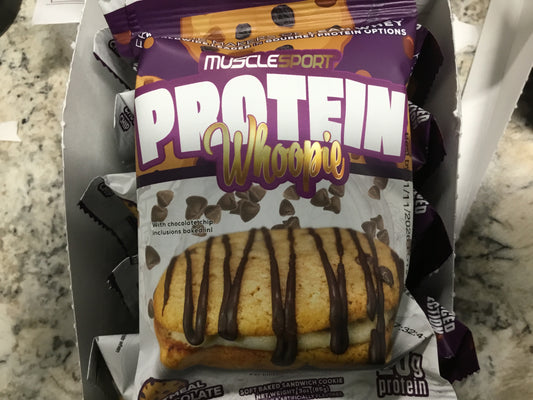Muscle sport- protein whoopie oatmeal choc chip- 20g protein