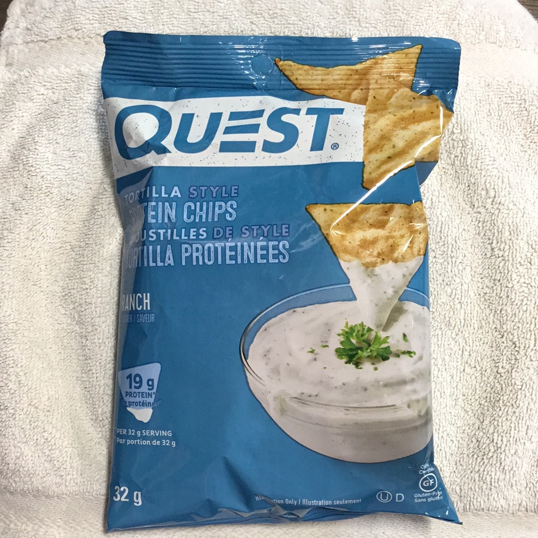 Quest Tortilla Style Protein Chips- Ranch- 19g Protein