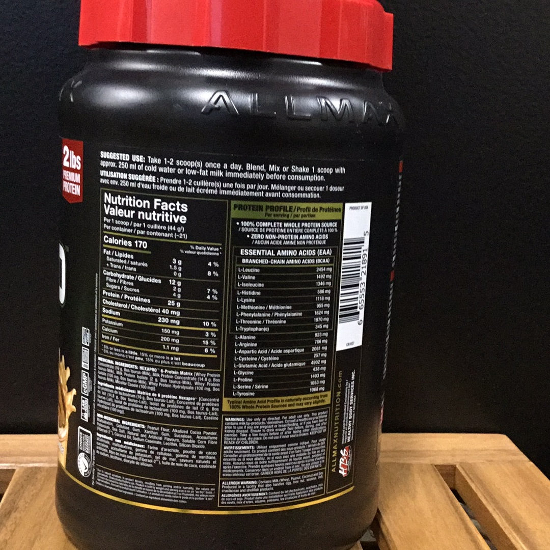 Hexapro protein-2lbs - chocolate peanut butter