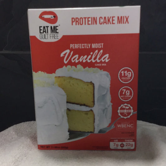 Eat Me Guilt Free Protein Cake Mix- Vanilla- 11g Protein Per Serving (12 Servings Per Box)
