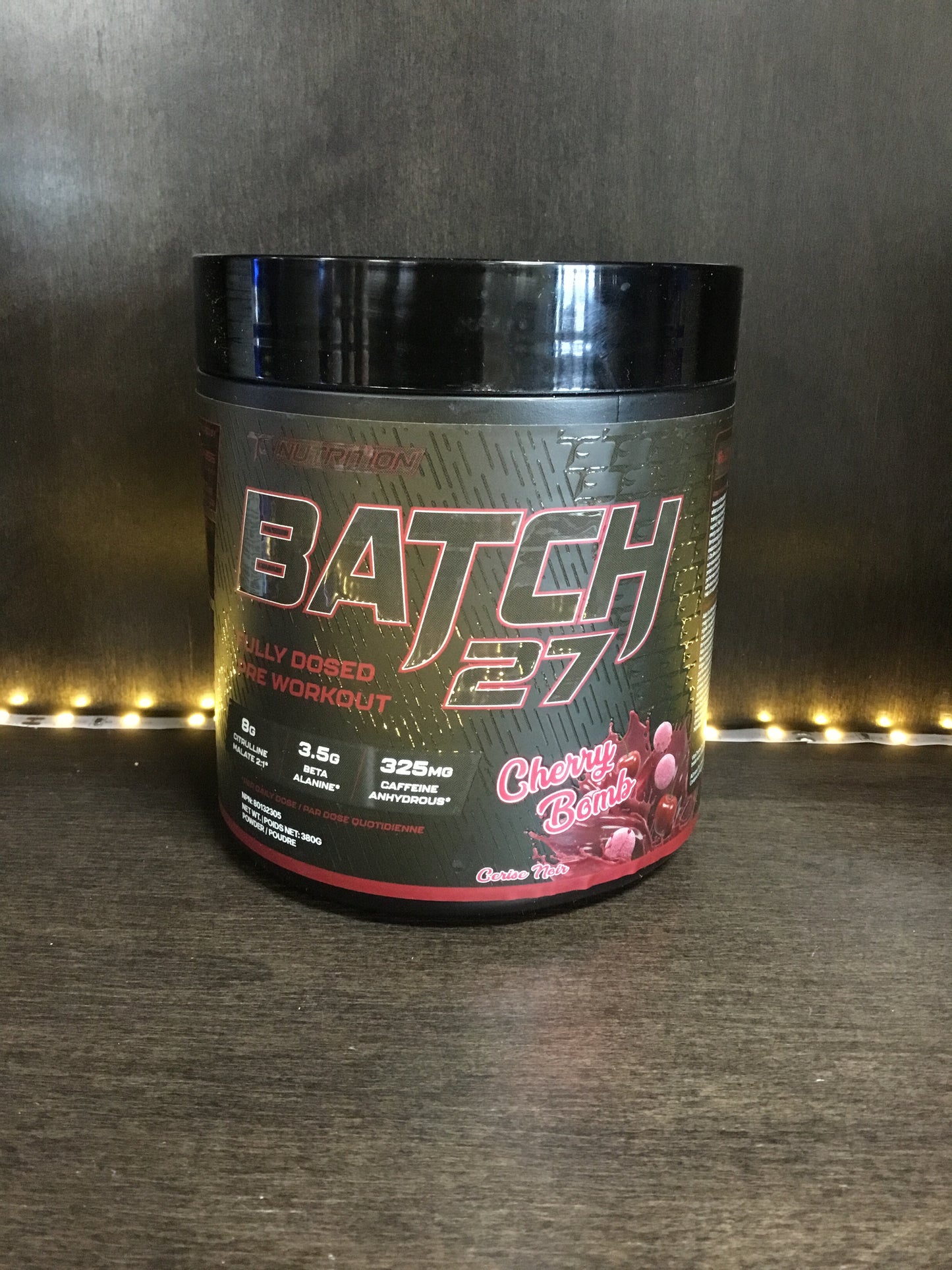 Batch 27 fully dosed pre workout-cherry bomb