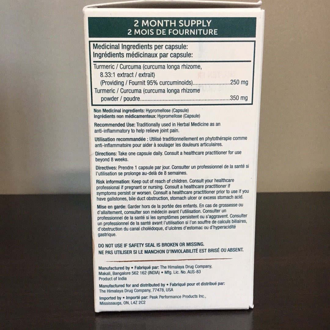 Himalaya- turmeric 95- for Joint Pain- 60 Vegetarian Capsules
