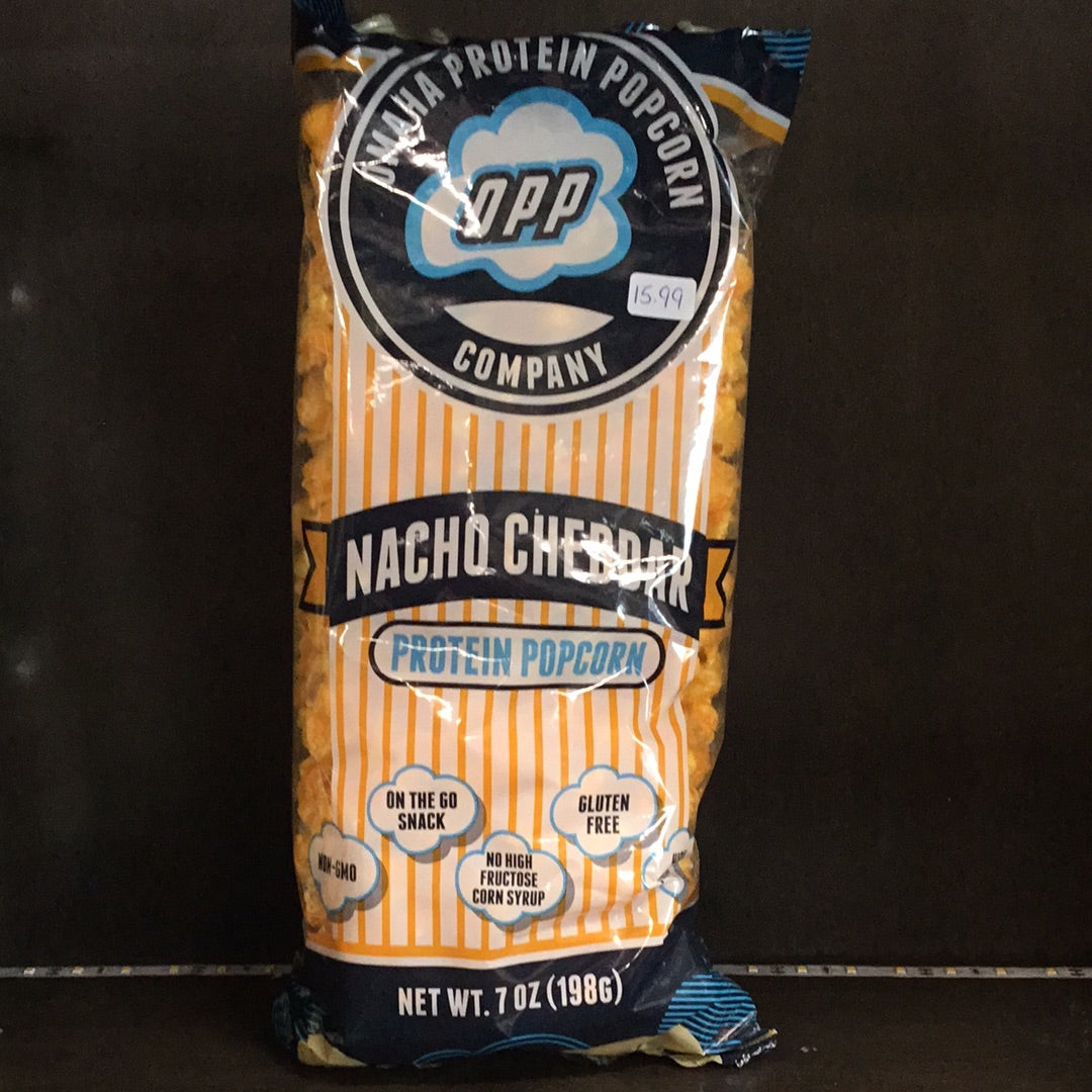 OPP Company Protein Popcorn- Nacho Cheddar- 8g Protein/ 2 Cups