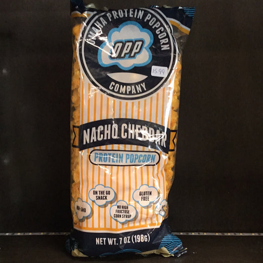 OPP Company Protein Popcorn- Nacho Cheddar- 8g Protein/ 2 Cups