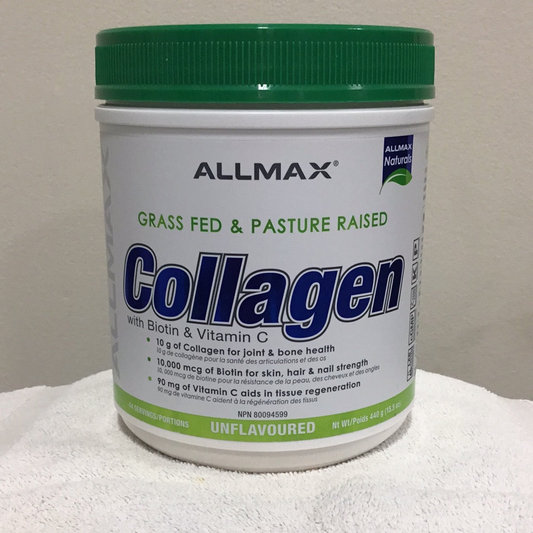 Allmax Collagen w/ Biotin & Vitamin C- Unflavoured 44 Servings