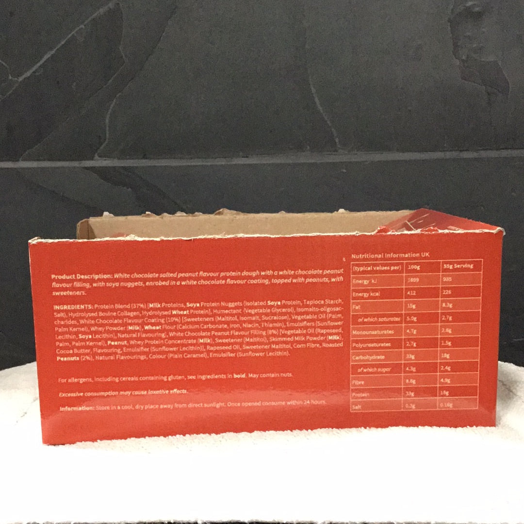Mountain Joe’s White Chocolate Salted Peanut Flavour Protein Bar- 18g Protein