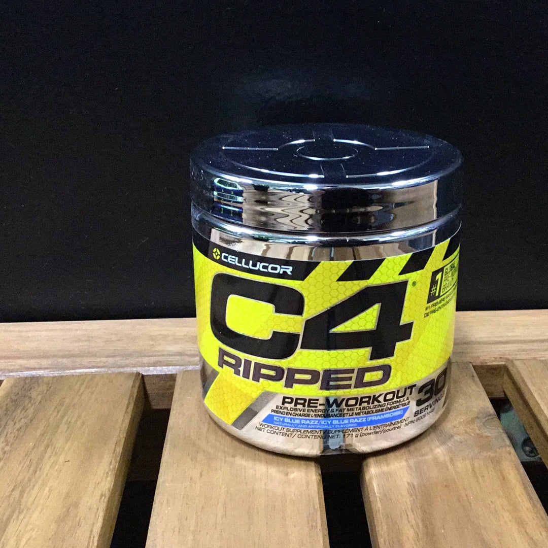 C4 ripped pre-workout- icy blue razz 30 servings