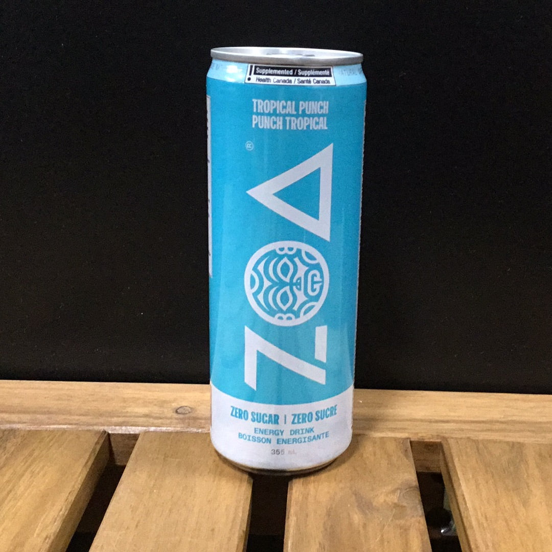 Zoa zero sugar energy drink- tropical punch- 355ml
