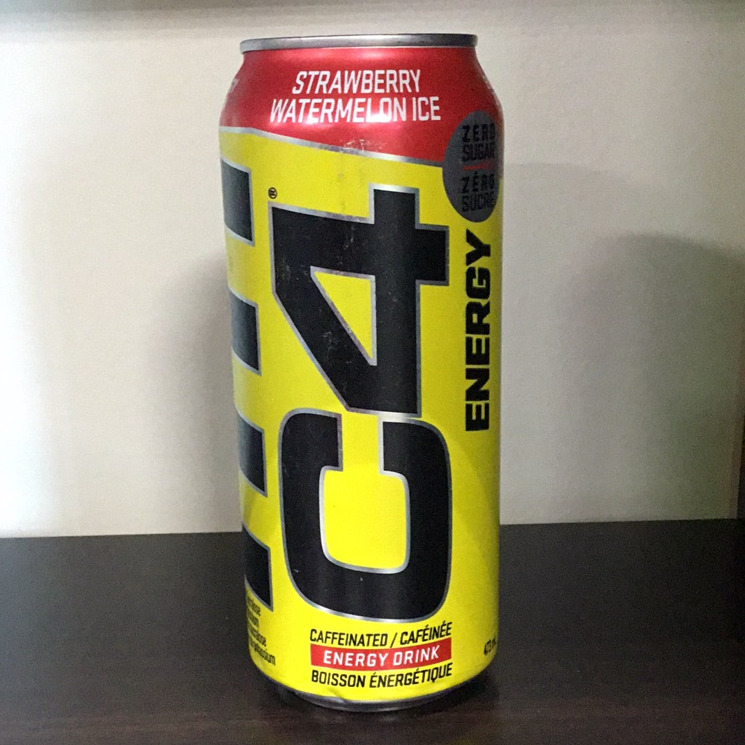C4 Energy Drink- Zero Sugar- Strawberry Watermelon Ice- 473 ml