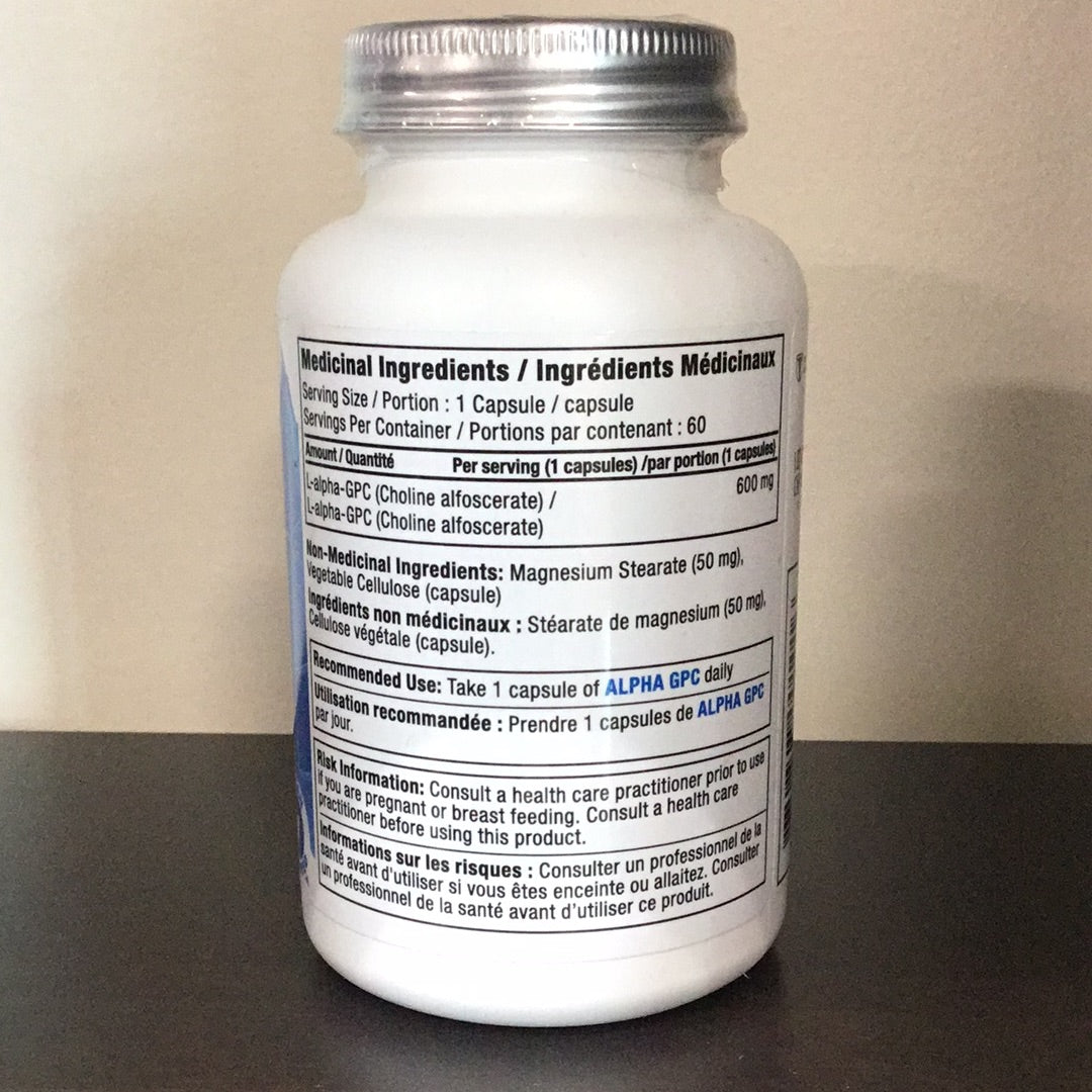 Alora Naturals- Alpha GPC- Supports Cognitive Function- Brain Health- 60 VegiCaps- 60 Servings