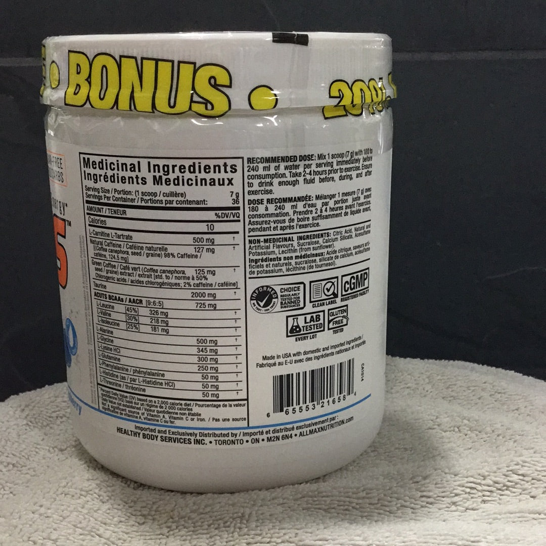 Allmax Amino Cuts- Blue Raspberry- 36 Servings